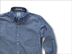 BARBARIAN / HENLEY NECK(L/S WHITE/ROYAL）