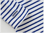 BARBARIAN / HENLEY NECK(L/S WHITE/ROYAL）