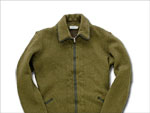 HELLER'S CAFE  / 1940'S ZIPPER GREEN BEACH JACKET #GREEN