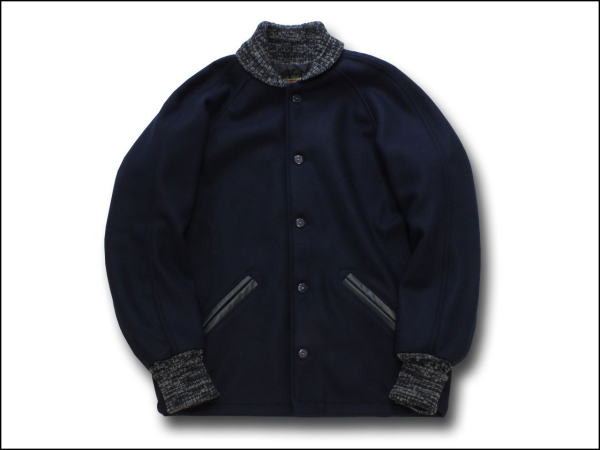 SKOOKUM   LETTERMAN JACKET *MELTON NAVY   Going!Coming!